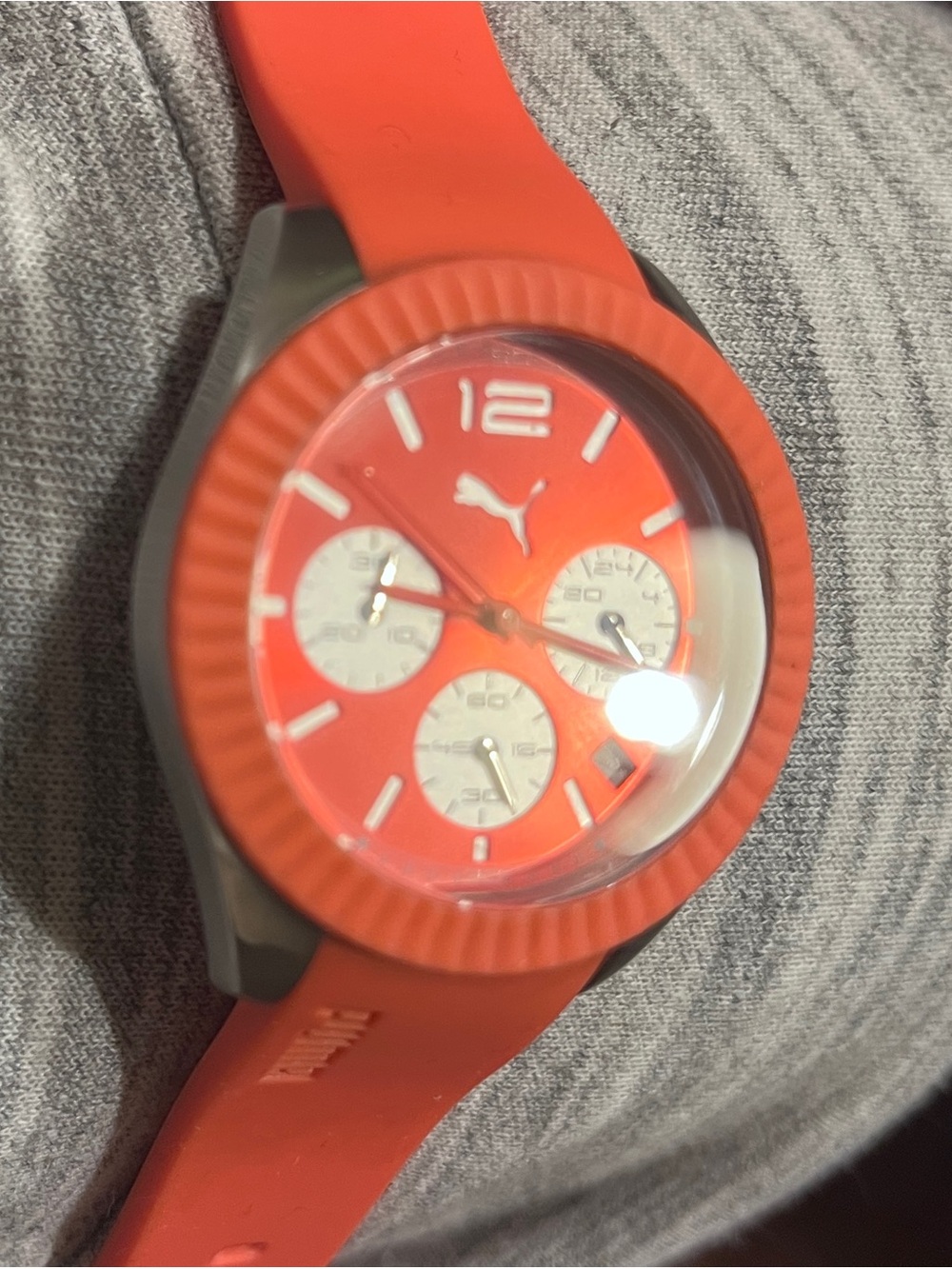 Puma Orange Silicone Chronograph Men’s Watch
